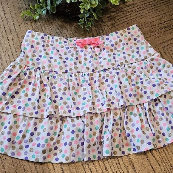 Colorful Polka Dot Ruffle Skirt With Shorrts Size M - Picture 1 of 9